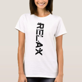 Camiseta Relaxe a fêmea com elegância branca