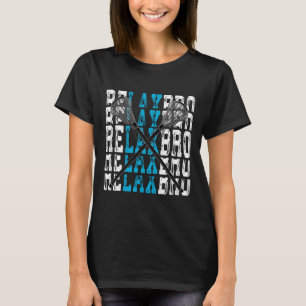 Camiseta Relaxe Bro Funny Lacrosse Player Lax Lover Piada T
