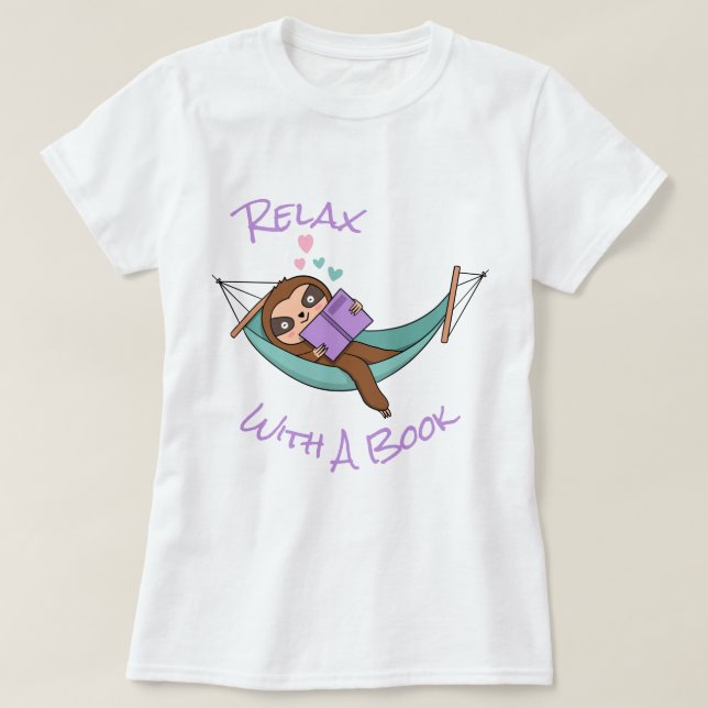 Camiseta Relaxe Com Um Livro (Frente do Design)