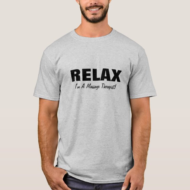 Camiseta Relaxe de Massagem (personalizável) (Frente)