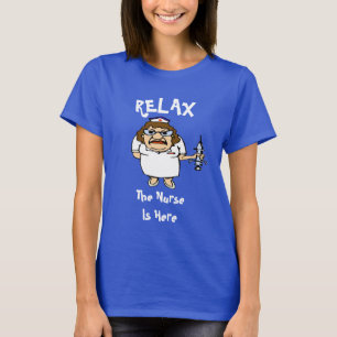 Camiseta Relaxe, enfermeira está aqui, edite o texto T-Shir
