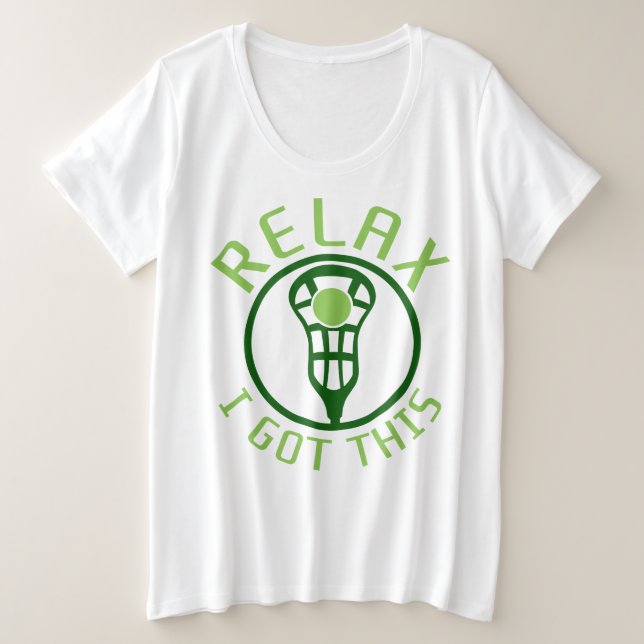 Camiseta Relaxe Eu Tenho Este Lacrosse (Frente do Design)