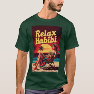 Camiseta Relaxe Habibi Romântico Engraçado Raízes Árabes Io