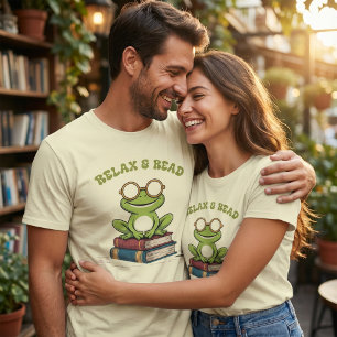 Camiseta Relaxe & Leia Sapo Fofo nos Livros Minhoca de Li