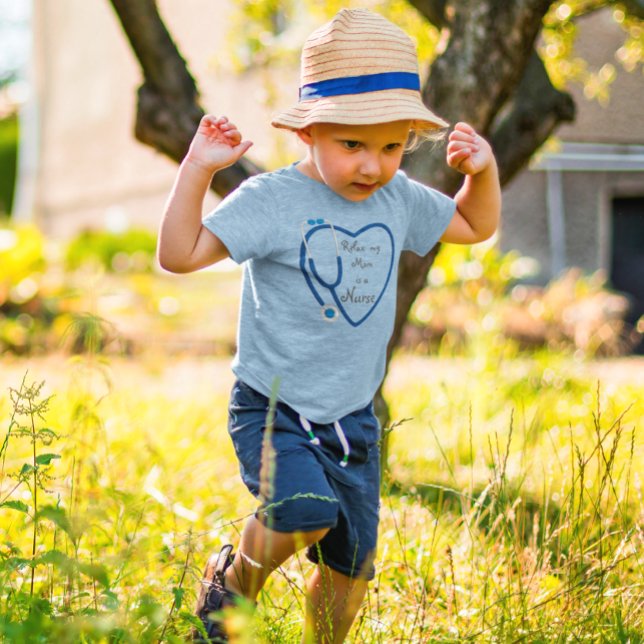 Camiseta Relaxe Minha Mãe É Uma Enfermeira Estetoscópio Amo (Criador carregado)