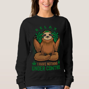 Camiseta Relaxe Não Tenho Nada Sob Controle De Lama De Erva