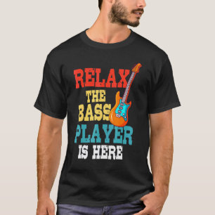 Camiseta Relaxe O Baixista Está Aqui Música Guitarra Elétri