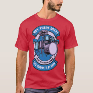 Camiseta relaxe o baterista está aqui