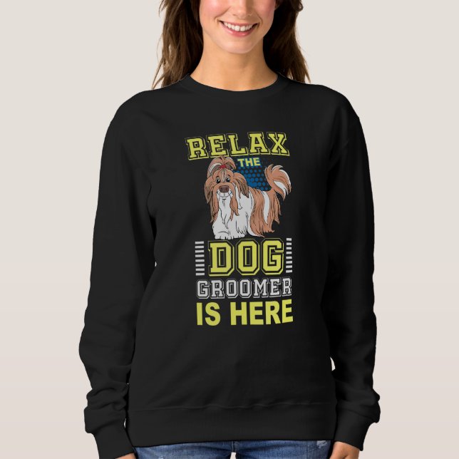 Camiseta Relaxe O Cachorro Está Aqui - Puppy Care Grooming  (Frente)