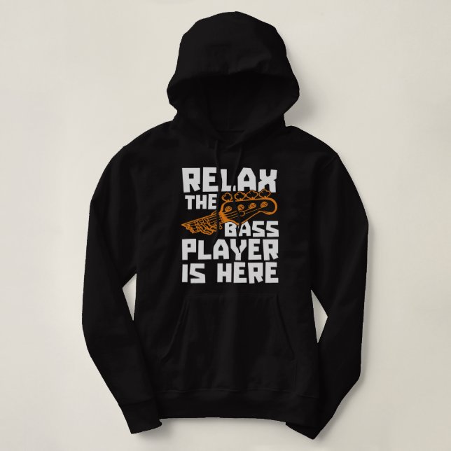 Camiseta Relaxe, O Jogador De Bass Está Aqui. (Frente do Design)