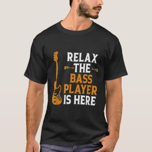 Camiseta Relaxe O Jogador De Bass Está Aqui Para Um Guitarr