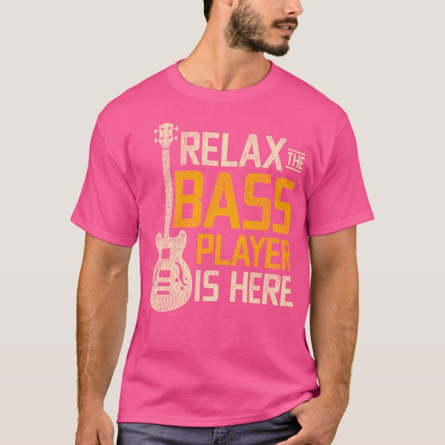 Camiseta Relaxe O Jogador De Bass Está Aqui, Violão De Bass (Frente)