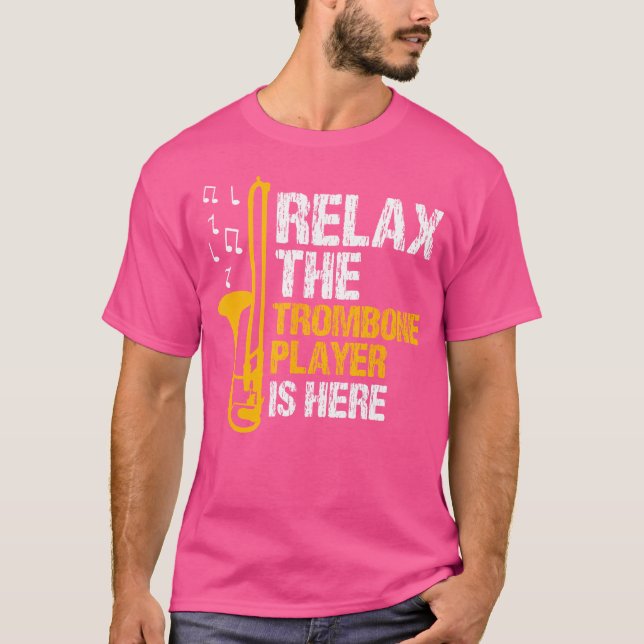 Camiseta Relaxe O Jogador De Trombone Está Aqui Marchando A (Frente)