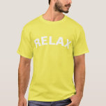 Camiseta Relaxe o T espiral da Laço-Tintura<br><div class="desc">Somente impressões frias nesta camiseta da espiral da laço-tintura. O algodão de pouco peso é cortado em um ajustado padrão que caracteriza um gráfico do texto do relaxamento através da caixa e terminado com um pescoço de grupo unido.</div>