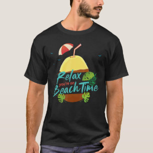 Camiseta Relaxe O Youu2019re No Beach Time Retro Beach Summ
