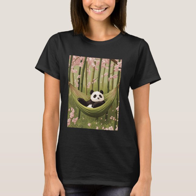 Camiseta Relaxe Panda Hammock Bamboo Nature (Frente)