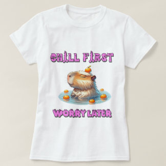 Camiseta Relaxe Primeiro, Preocupe-se Depois - Design Diver