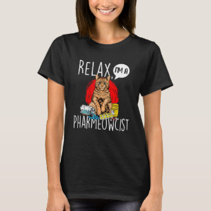 Camiseta Relaxe Sou Um Pharmeowcista - Farmacêutico Amante 