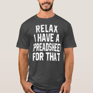 Camiseta Relaxe, tenho uma folha de cálculo para isso.