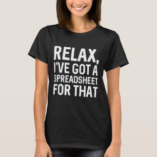 Camiseta Relaxe, tenho uma folha de cálculo para isso