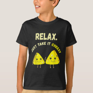 Camiseta Relaxe Tome-O Queijo Engraçado Comida Pun Lover