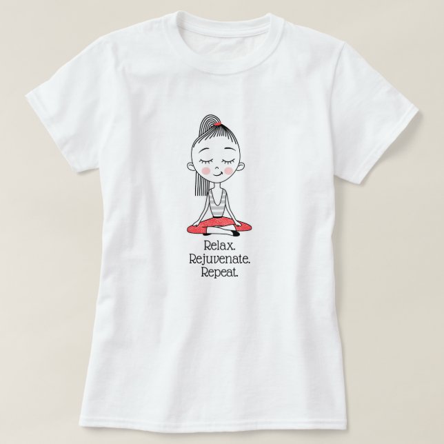 Camiseta Relaxe Zen Peace Yoga (Frente do Design)