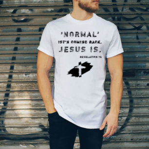 Camiseta Religião Cristã Normal Não Está Voltando Jesus