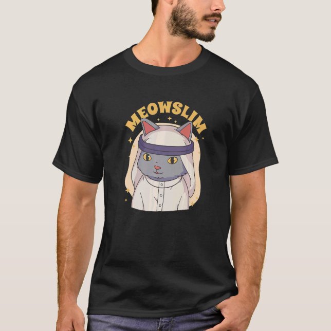 Camiseta Religião de Gato Meowslim (Frente)