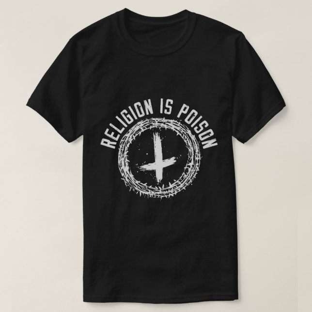 Camiseta Religião É Veneno Anti-Religião Ateu Agnóstico (Frente do Design)
