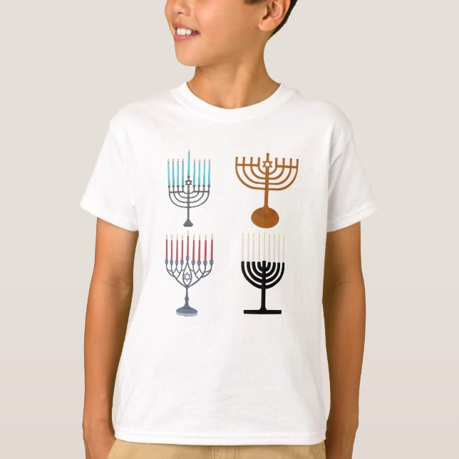 Camiseta Religião Judaica Hanukkah (Frente)