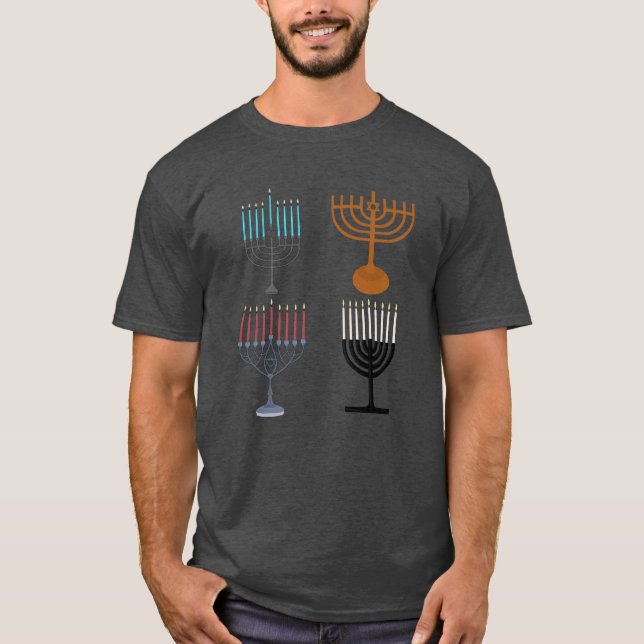Camiseta Religião Judaica Hanukkah (Frente)
