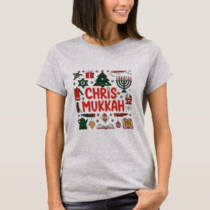 Camiseta Religião Judia de Natal Chrismukkah Hanukkah