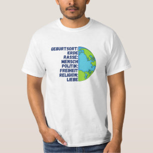 Camiseta Religião Pessoas da Liberdade Planeta Terra