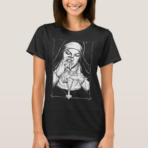Camiseta religião ruim freiras travessas