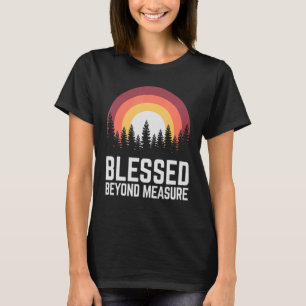 Camiseta Religiosa Abençoada Graça Além da Medida Cristã