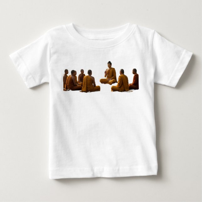 Camiseta Religiosa Arte de Buda para Crianças - Ac (Frente)