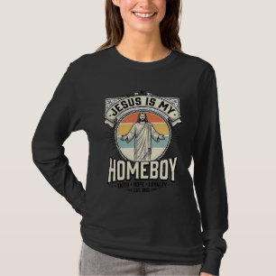 Camiseta Religiosa Vintage Jesus É Meu Parceiro