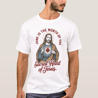 Camiseta Religiosa Vintage Sagrado Coração de Jesu
