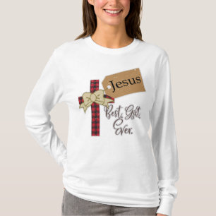 Camiseta Religioso dizendo cristão católico de Natal