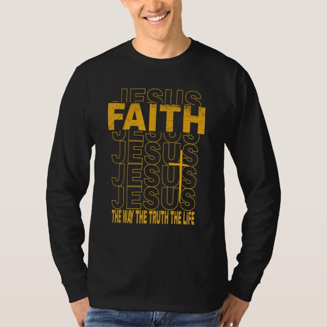 Camiseta Religious Faith The Way The Truth John 146 Scriptu (Frente)