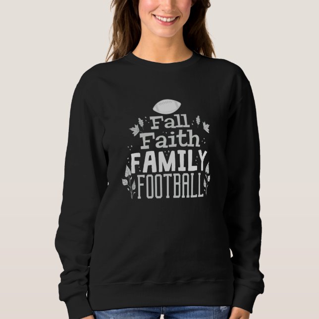 Camiseta Religious Fall Faith Family Football (Frente)