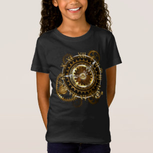 Camiseta Relógio a vapor com engrenagens antigas