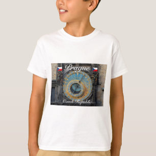 Camiseta Relógio astronômico Praga Orlog República Checa