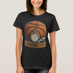 Camiseta Relógio de Apito do Treinador de Basquete