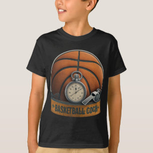 Camiseta Relógio de Apito do Treinador de Basquete
