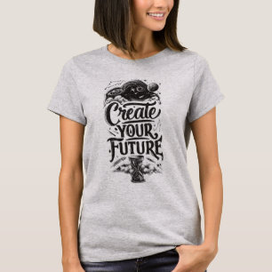 Camiseta Relógio de Areia Cósmico Feminino Crie Seu Futuro