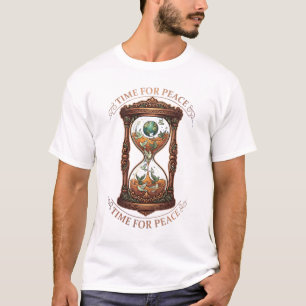Camiseta Relógio De Areia Ornamentado Antigo Tempo Para a P