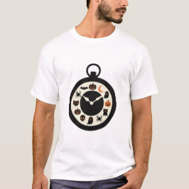 Camiseta Relógio de Bolso Vintage de Halloween