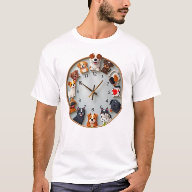 Camiseta Relógio de Canetas Adoráveis (Frente)