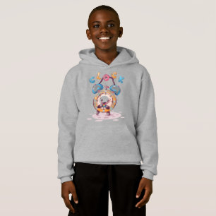 Camiseta Relógio de Cartoons   Kids Hoodie